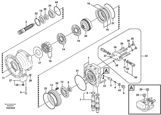 VOE14601385 14601385 EC300D VOE Ekskavatör Salıncak Motoru için Sızdırmazlık Kiti