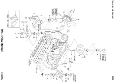11NA-00110 11NA00110 Ekskavatör Motor Parçaları Fan Hyundai R320LC-7