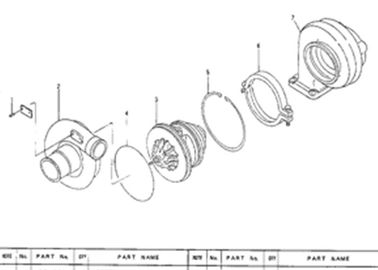 Ekskavatör  311312 Motor 3064 için 5I8122 5I-8122 Turboşarj