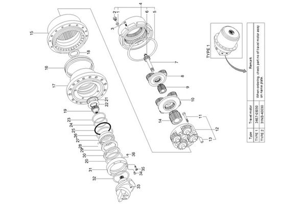 VOE14604652 ZTAJ-00013 Ekskavatör Vida Parçaları VOE EC460B