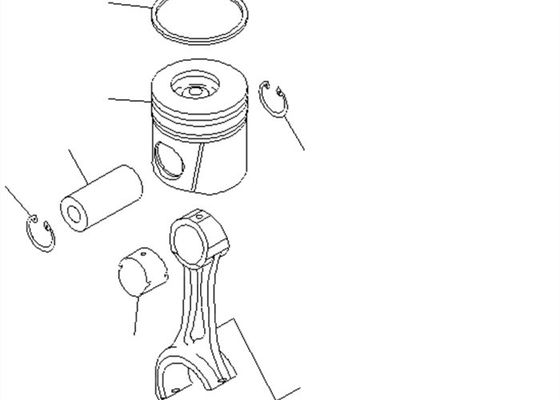 Komatsu PC200 6732-31-2410 Ekskavatör Motor Parçaları S6D102E Piston Pimi