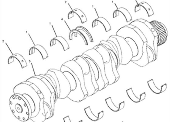 1280400 0.51mm Ana Rulman Ekskavatör Motor Parçaları  C13 345B 365B